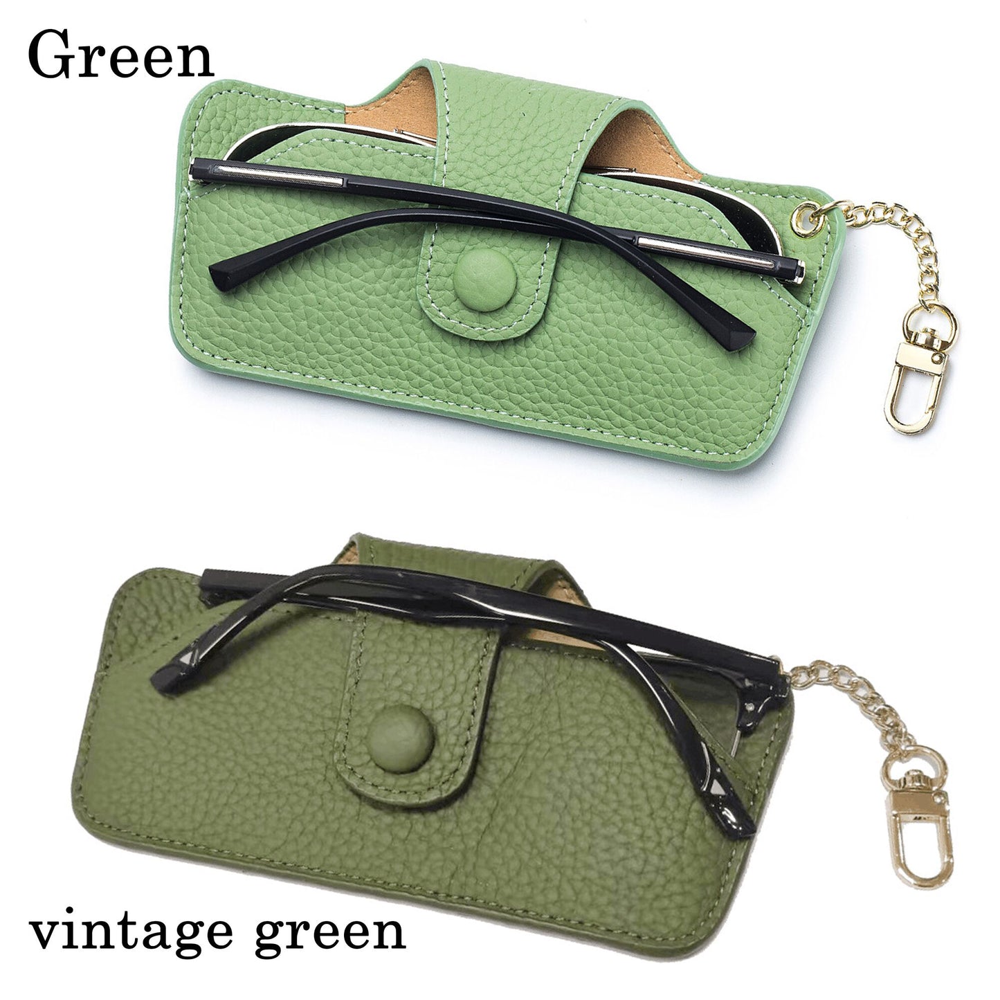Genuine Leather Portable Sunglasses Sleeves With Hardware Zipper Durable Soft Eyeglasses Pouch