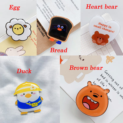 Buy 1 Get 1 Free Phone Grip Cute Bear Holder Cartoon Animal Kawaii Fruit Bread Shape Pop Up Phone Sockets Acrylic Epoxy Folding Phone Grip