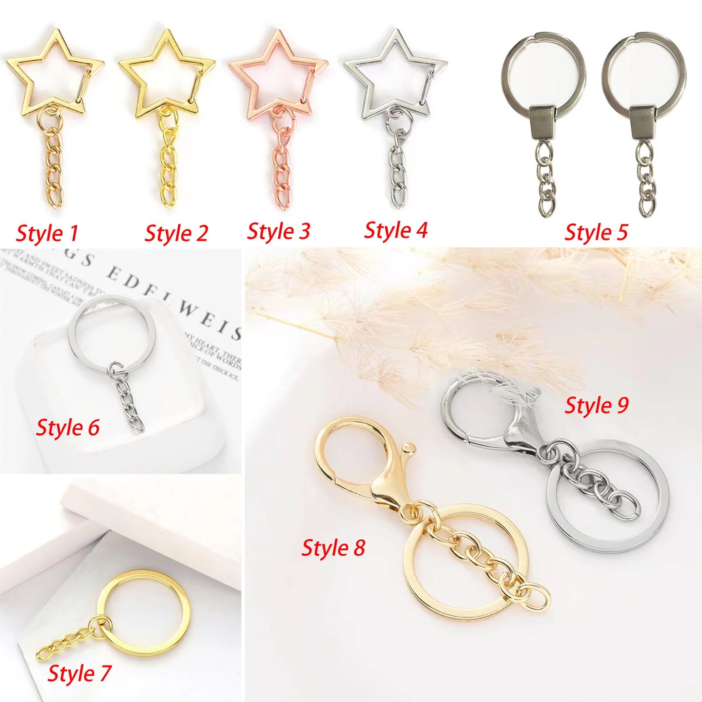 100pcs Custom Rubber Keychain 3*3 inches Soft PVC Plastic Keychains DIY Shape/Text PVC Backpack Keychains Purse Bag Key Charm Promotion Gift